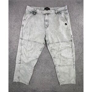 Teddy Fresh Mens 38x25" Acid Wash Utility Pants TF23B43 Skate Grunge Streetwear